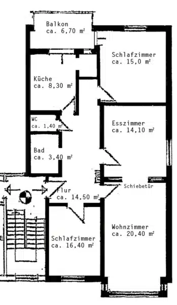 4-Zimmer-Wohnung im Wachmannquartier - Grundriss (194)