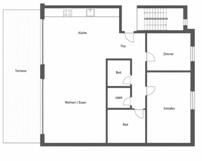 Lichtdurchflutete Wohnung mit Terrasse an der Weser - Grundriss (248)